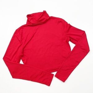Windsor red crop turtleneck sweater
